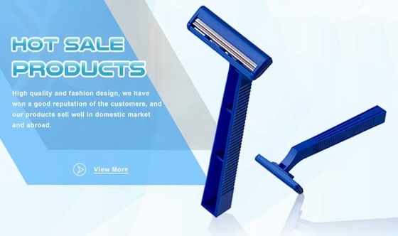 Sensitive Skin Twin Blade Razor , Double Blade Throw Away Razors With Fixed Head